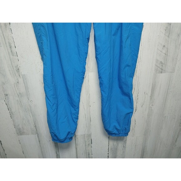 90s NIKE Nylon Track Pants Bottoms Blue Size Large Vintage Zippered Ankles - Picture 2 of 5